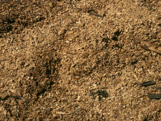 A natural background of small wood chips