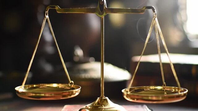 Golden scales of justice