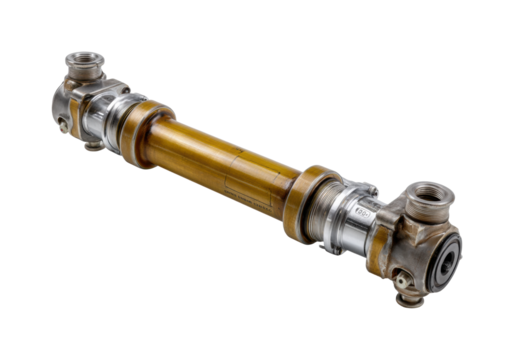 Technical guide to installing mechanical drive shafts in automotive shops isolated on transparent background, png