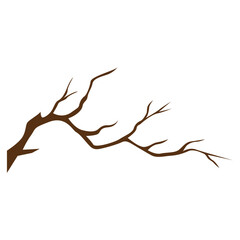 Vector wooden twigs, wooden sticks, tree branches, tree branch decoration elements