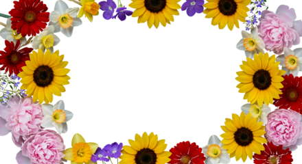 flower art borders and transparent background, frame, wallpaper, background, abstract	