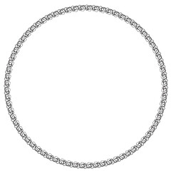 Black round vintage vector frame on a white background. EPS 10