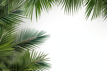 Fototapeta premium Summer weekend foreground environment of palm trees background