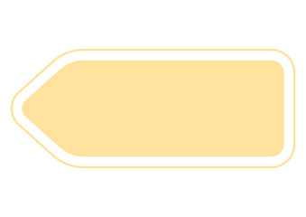 黄色のラベル風の横長のシンプルな見出しフレーム