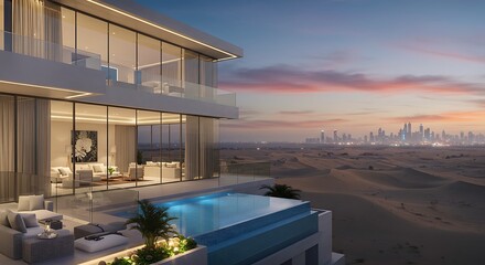 Fototapeta premium Stunning Beautiful modern residence overlooking scenic hills in France with Premium Features Contemporary Architectural Design