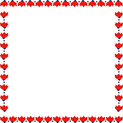 Baby shower frame. Doodle frame with colorful flower template. Cute empty frame box