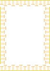 Elegant column frame. Old style geometric empty rectangle frame. Element for design