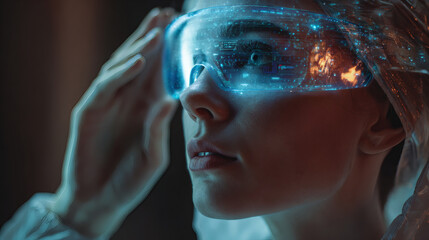 Hyper-Realistic Futuristic AI Assistant Interacting with Human Using Holograms in Ultra-HD Cinematic Lighting