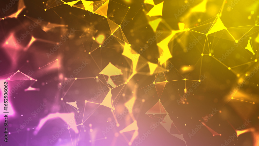 Poster abstract background dot and connect line for cyber technology futuristic and network connection conc