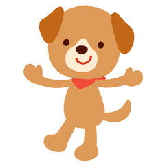 Obraz premium かわいいイヌのキャラクター ポップ