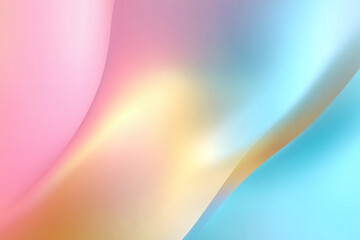 Abstract Soft Pastel Gradient Background with Smooth Pink, Gold, Peach, and Light Blue Transitions in Clean Minimal Vector Style