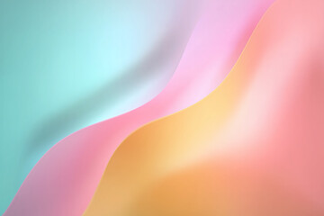 Abstract Soft Pastel Gradient Background with Smooth Pink, Gold, Peach, and Light Blue Transitions in Clean Minimal Vector Style