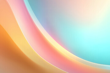 Abstract Soft Pastel Gradient Background with Smooth Pink, Gold, Peach, and Light Blue Transitions in Clean Minimal Vector Style