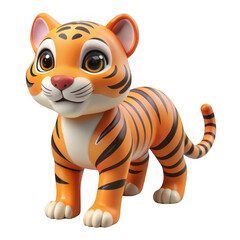 3d adorable cartoon tiger cub