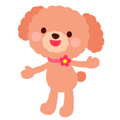 かわいいイヌのキャラクター　ポップ