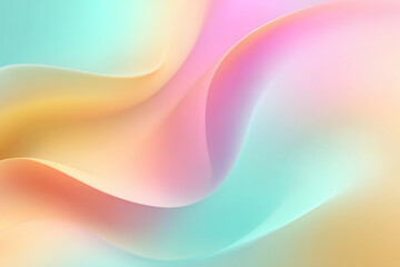 Abstract Soft Pastel Gradient Background with Smooth Pink, Gold, Peach, and Light Blue Transitions in Clean Minimal Vector Style