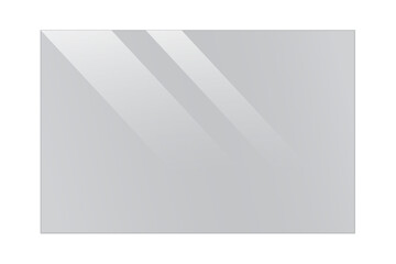 Realistic shiny transparent grey glass plate with light glare and screen reflection effect on isolated background window mirror laptop display panel monitor surface