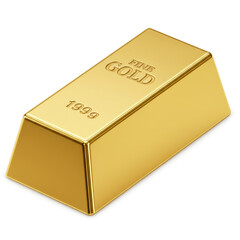gold bars on white background