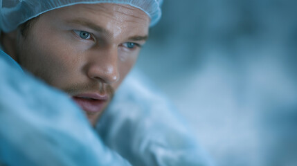 Urgent CPR Being Performed by Focused Doctor Under Bright Light