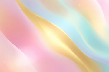 Abstract Soft Pastel Gradient Background with Smooth Pink, Gold, Peach, and Light Blue Transitions in Clean Minimal Vector Style