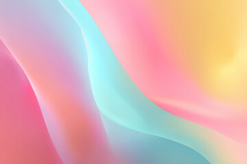 Abstract Soft Pastel Gradient Background with Smooth Pink, Gold, Peach, and Light Blue Transitions in Clean Minimal Vector Style