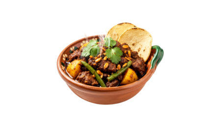 delicious beef stew isolated on transparent background perfect for menus