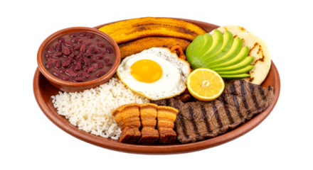 delicious bandeja paisa highresolution image with transparent background