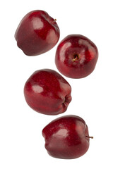 Falling Red Apple cutout, full depth of field.
