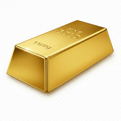 gold bars on white background