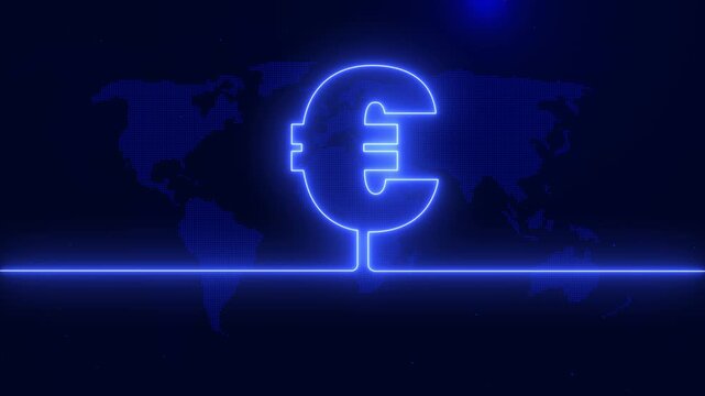Glowing euro symbol with digital circuits and map
Futuristic finance, global economy, technology network, and digital connectivity concept. - Powered by Adobe