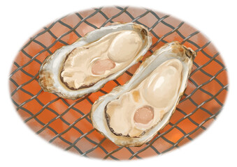 冬が旬！リアルな焼き牡蠣炭火焼