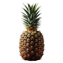 Fototapeta premium Whole pineapple fruit isolated on transparent background