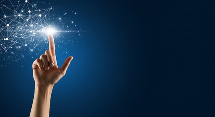 Person interacting with an innovative futuristic interface.