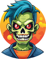 Halloween-A zombie mascot character from a fictional 90s TV show.