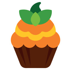 Whimsical halloween pumpkin cupcake with rich orange frosting and chocolate accents perfect for festive celebrations