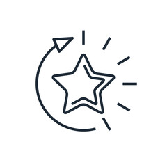 New priority. Important work, task.Vector linear icon isolated on white background.