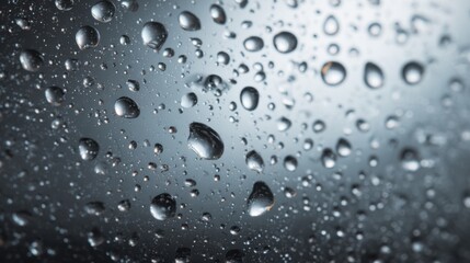 High-resolution detail of water droplets scattered on a foggy mirror, refreshing and atmospheric.