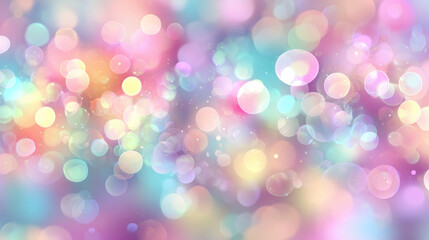 colorful bokeh circles in pastel tone