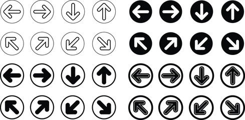 Hand Drawn Doodle Arrow Set – Curved, Straight, Dotted & Swirled Arrows for Creative Design and Infographics
