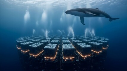 Whale Encounter: Underwater Artificial Reef Ecosystem