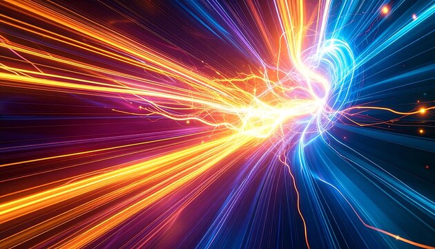 Abstract energetic burst of light