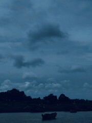 storm clouds over the sea
