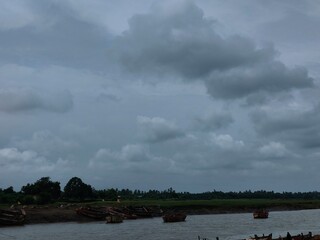 clouds over the river