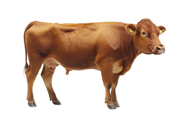 Bull ready to fight isolated on transparent background
