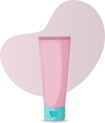 Bottle tube for cosmetic medical products. Vector illustration. Skin care cream.
