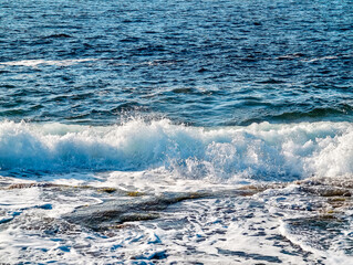 rocky shore of the Arctic Ocean without people