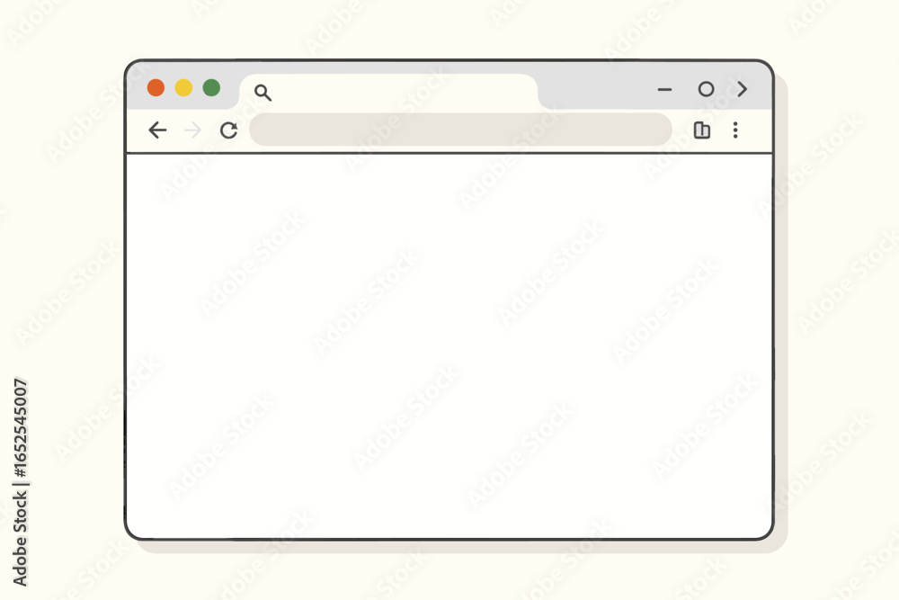 Fototapete browser mockup vector. blank web page. internet screen window. website template. browser frame. web 