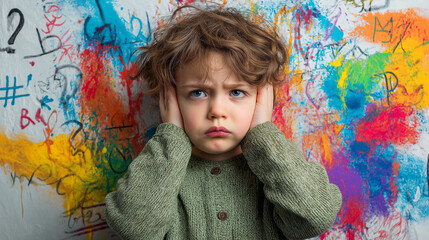 Disruptive, Impulse-Control, and Conduct. Disorders Depicting Emotional Turmoil and Behavioral Challenges. Global Developmental Delay, Intellectual Developmental Disorder - Children Mental Health