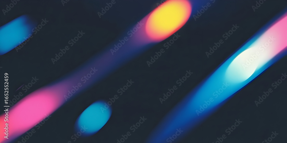 Poster abstract pattern with colorful light trails on a dark background. dynamic motion blur effect, futuri