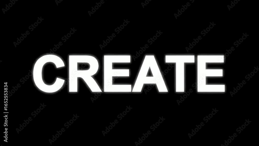 Poster animated word 